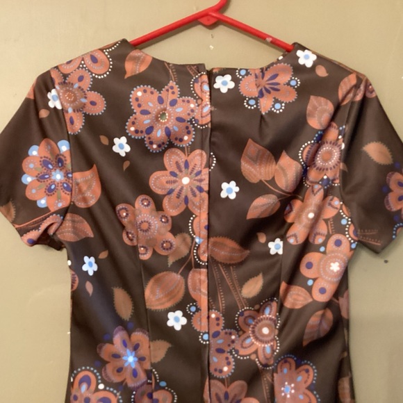 Vintage Late 60s early 70s mod print dress - Picture 5 of 8